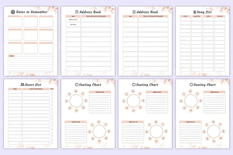 Ultimate Wedding Planner Canva Template - CraftNest - Digital Crafting and Art