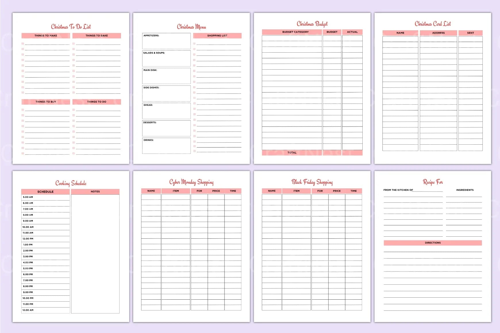 Christmas Planner: Organize Your Holiday Season - CraftNest - Digital Crafting and Art