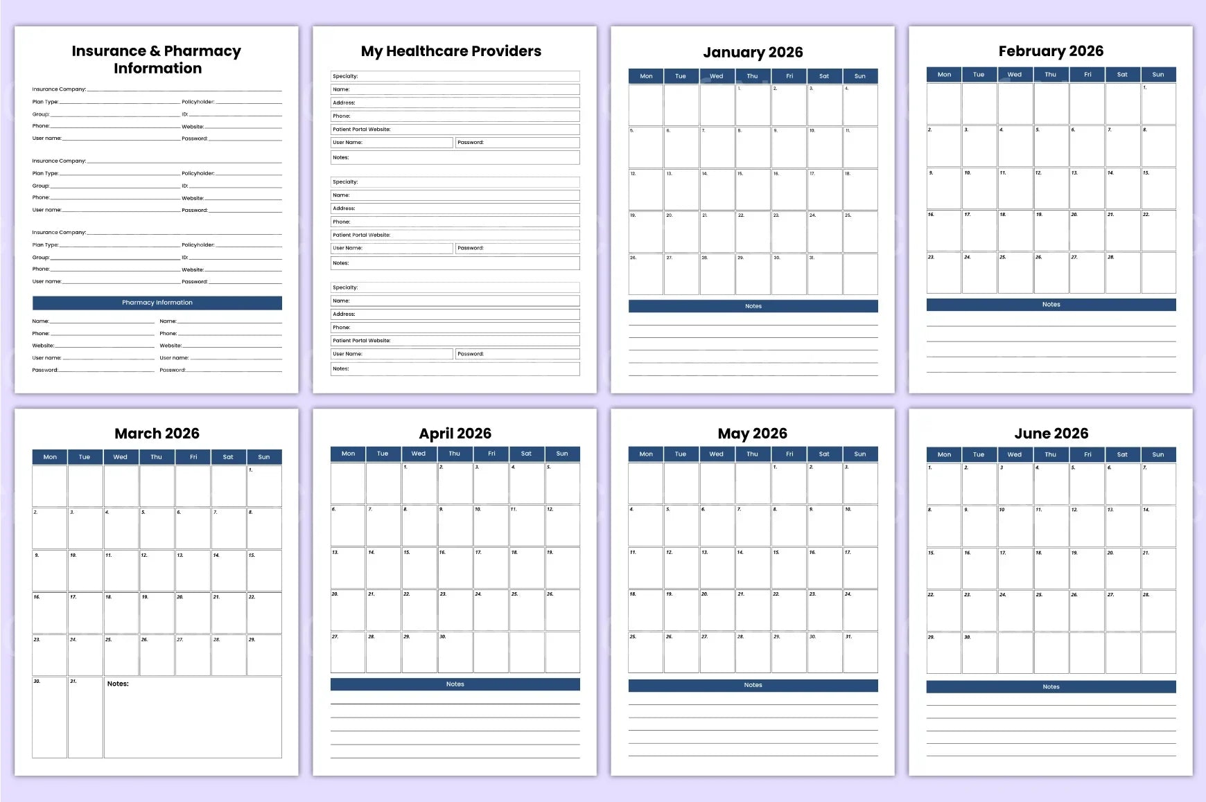 Comprehensive Medical Workbook - CraftNest - Digital Crafting and Art