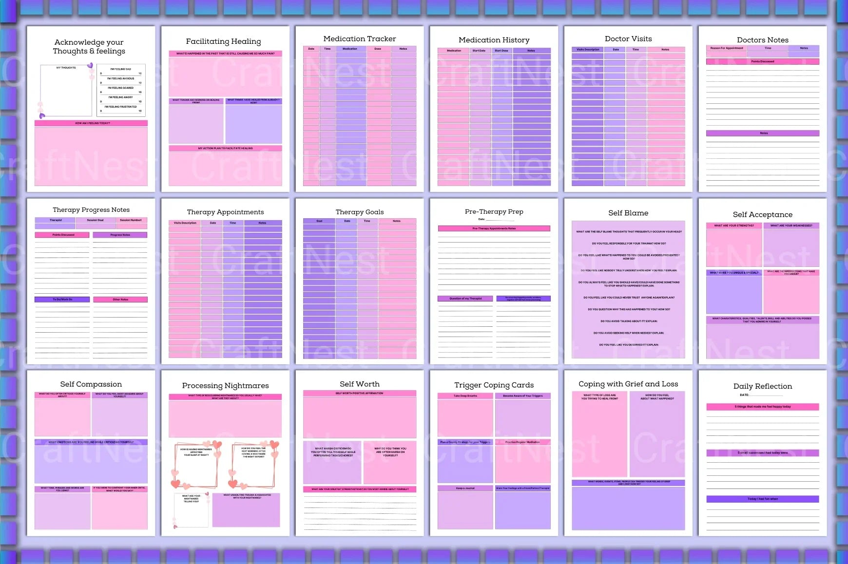 Trauma Processing Workbook for Healing and Recovery - CraftNest - Digital Crafting and Art