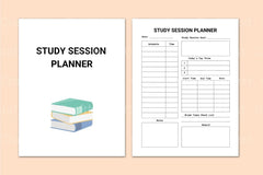 Study Session Planner for Effective Time Management - CraftNest - Digital Crafting and Art