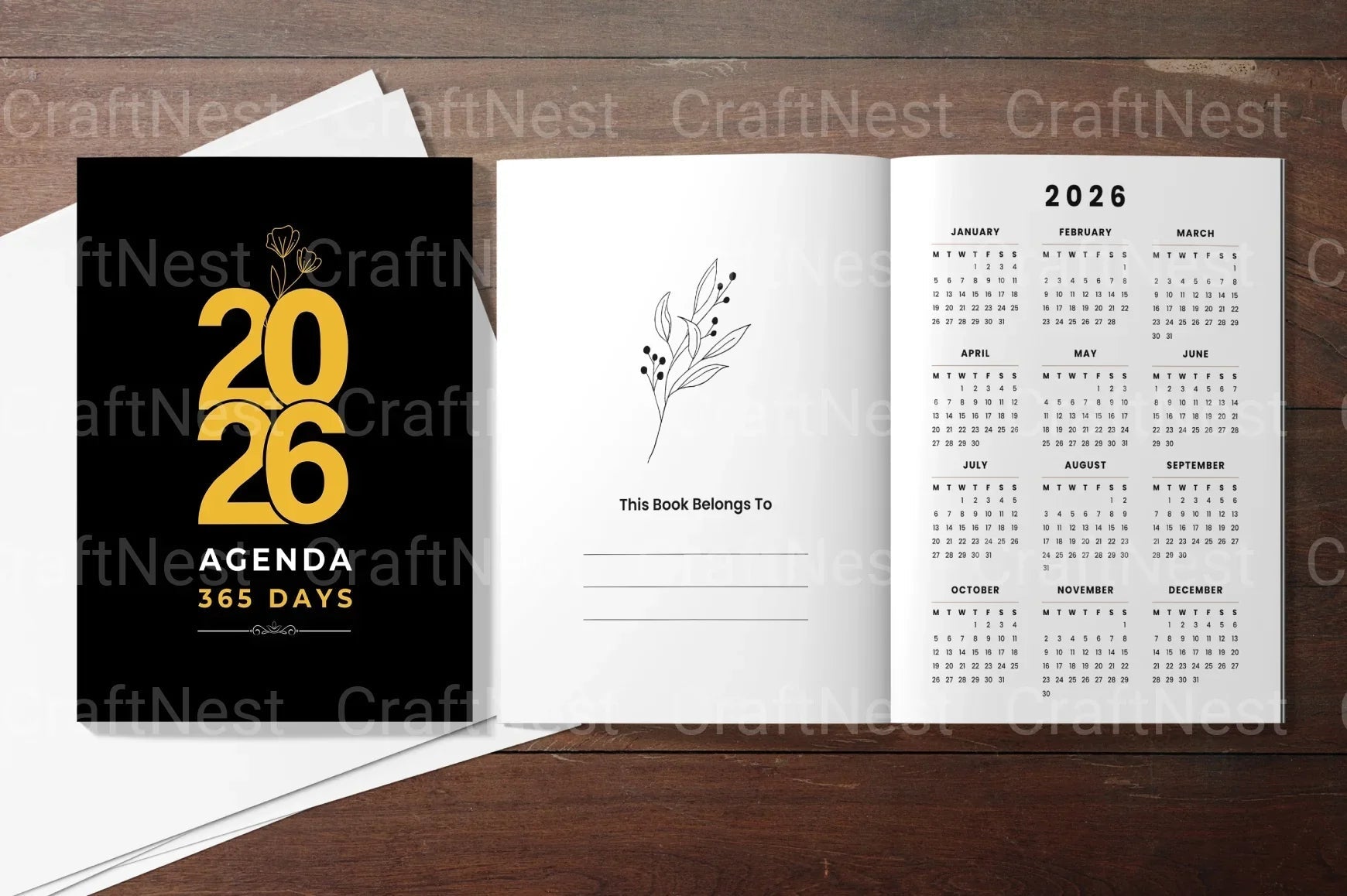 Daily Agenda Planner - CraftNest - Digital Crafting and Art