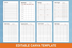 Happy Life Planner Canva Interior - CraftNest - Digital Crafting and Art