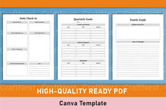 Self Care Wellness Planner for Personal Growth - CraftNest - Digital Crafting and Art