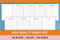 Daily Checklist Planner  Bundle - CraftNest - Digital Crafting and Art