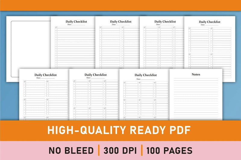 Daily Checklist Planner  Bundle - CraftNest - Digital Crafting and Art