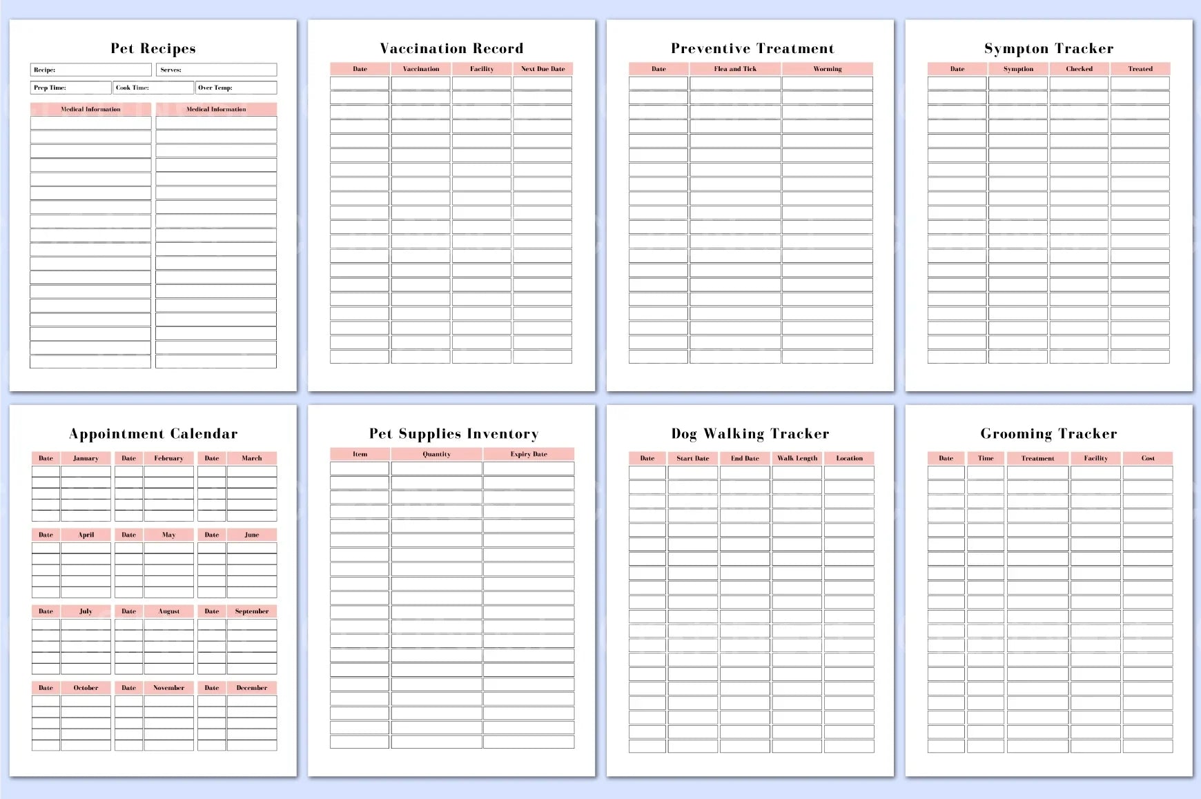 Pet Care Organizer: Simplify Your Pet's Routine - CraftNest - Digital Crafting and Art