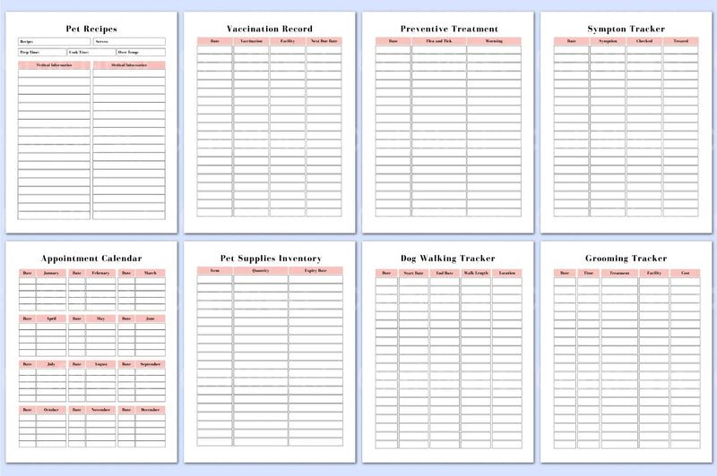 Pet Care Organizer: Simplify Your Pet's Routine - CraftNest - Digital Crafting and Art