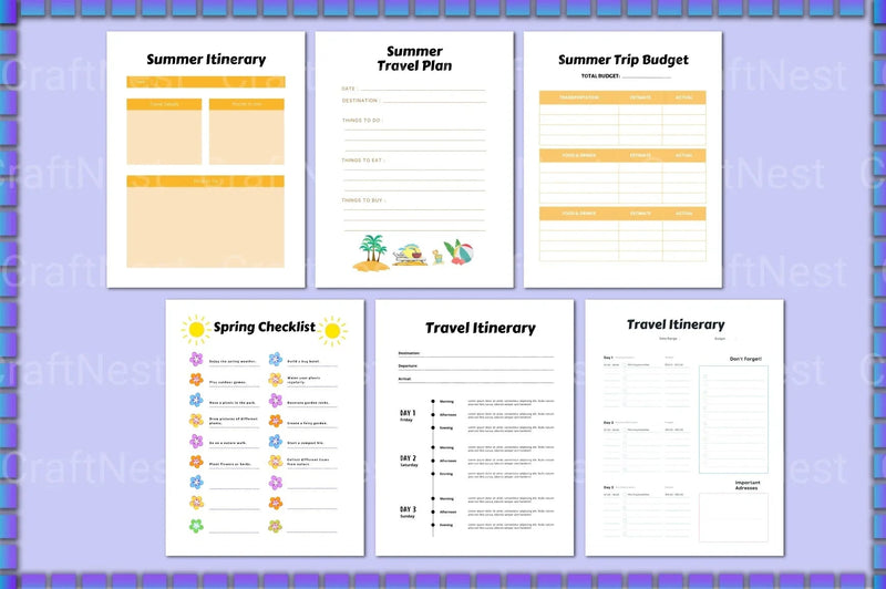 Summer Planner for Kids - Canva Template - CraftNest - Digital Crafting and Art