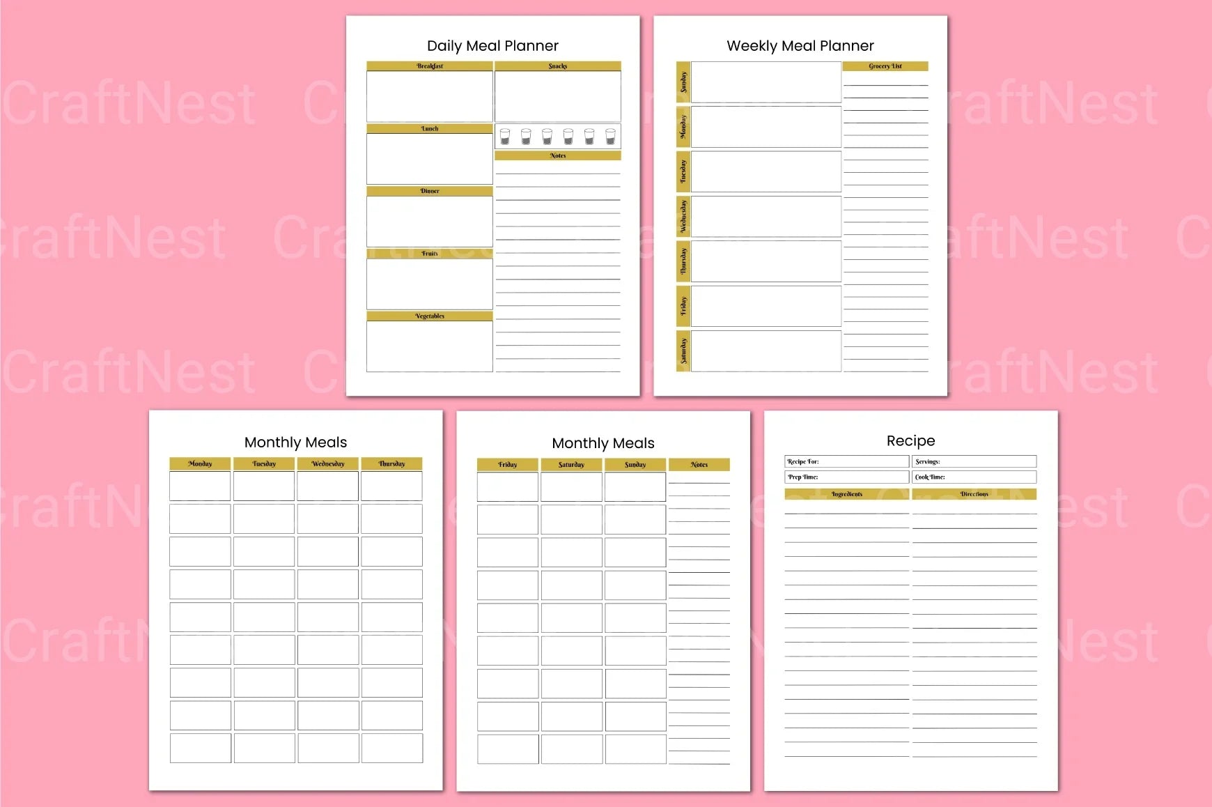 Workout Nutrition Logbook for Optimal Fitness - CraftNest - Digital Crafting and Art