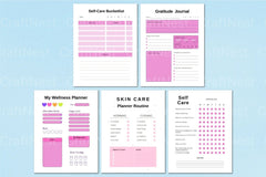 Self-Care Wellness Planner for Personal Growth - CraftNest - Digital Crafting and Art
