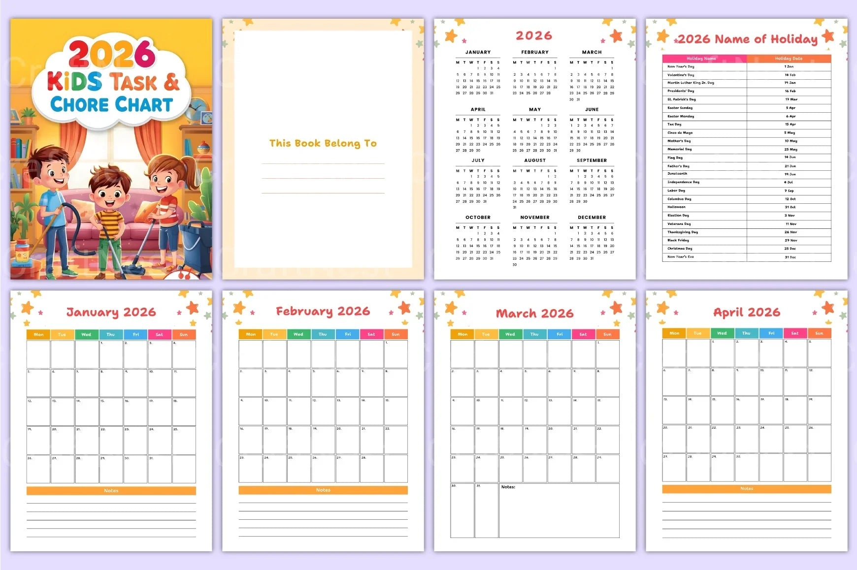 Kids Chore Chart for Task Management - CraftNest - Digital Crafting and Art
