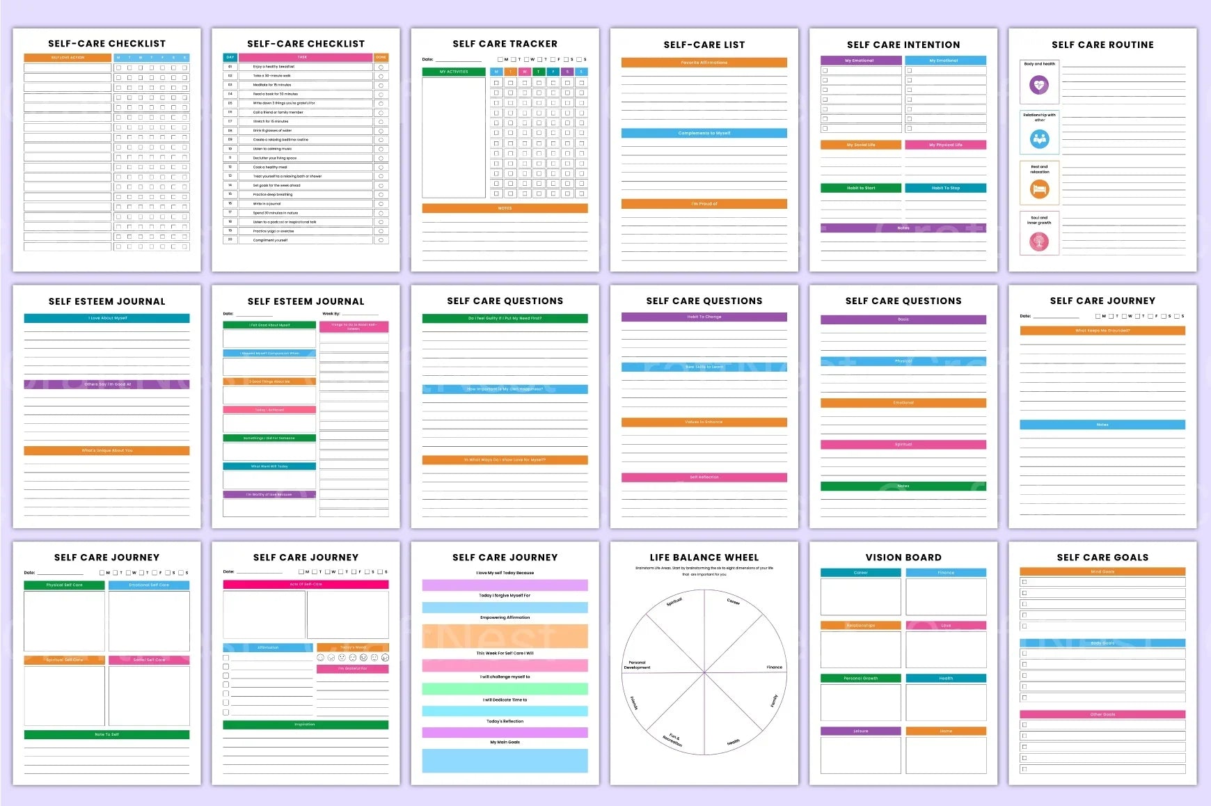 Mindfulness Self-Care Guide - CraftNest - Digital Crafting and Art