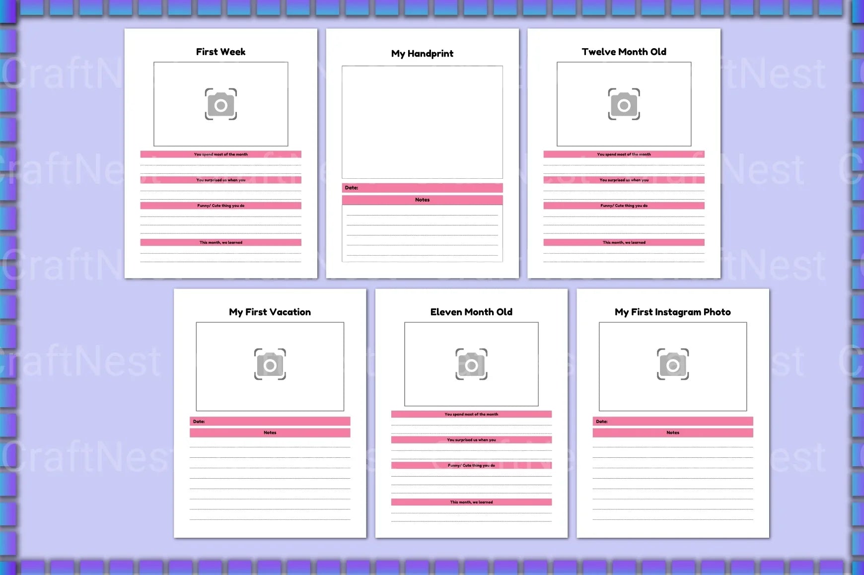 Baby Memory Book: Cherish Every Milestone - CraftNest - Digital Crafting and Art