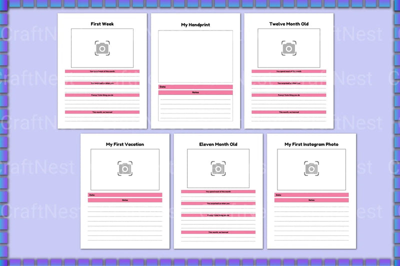 Baby Memory Book: Cherish Every Milestone - CraftNest - Digital Crafting and Art
