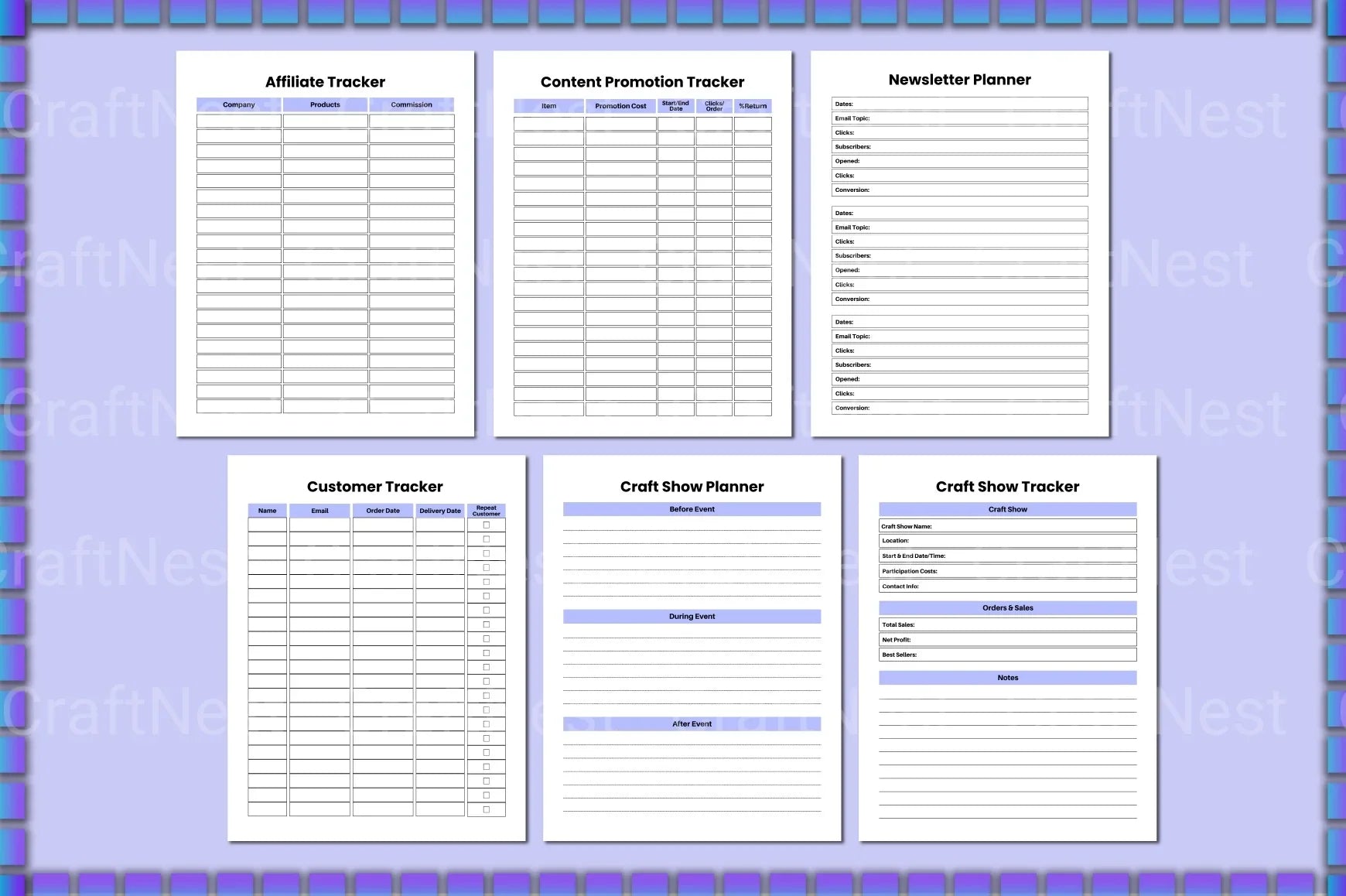 Craft Business Planner Guide - CraftNest - Digital Crafting and Art