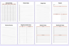 Side Hustle Planner for Entrepreneurs - CraftNest - Digital Crafting and Art