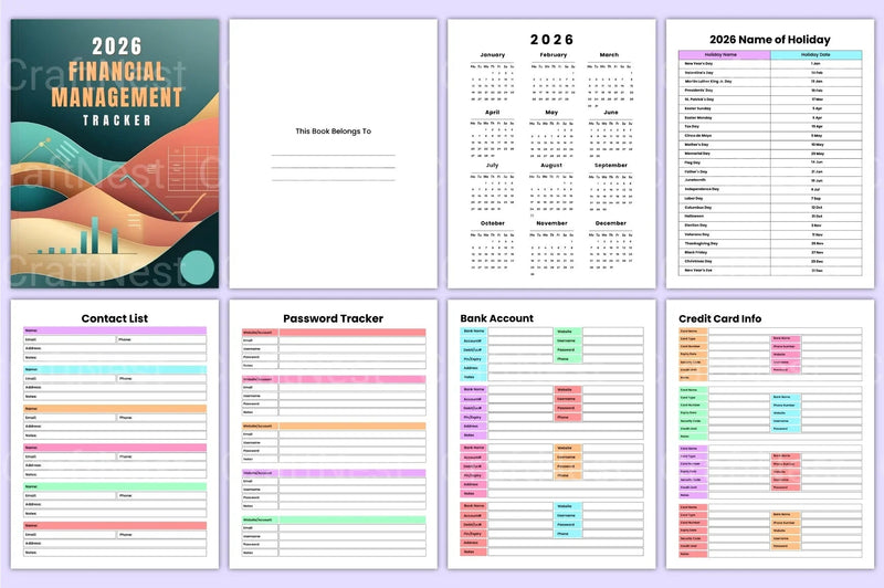 Financial Management Tracker Tool - CraftNest - Digital Crafting and Art