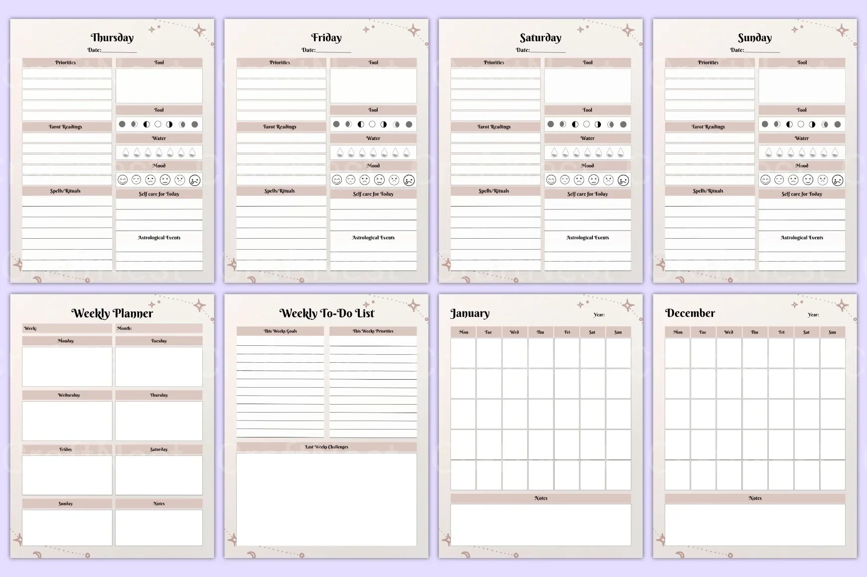Witchy Planner: Mystical Organization for Your Magical Life - CraftNest - Digital Crafting and Art