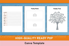 Baby Memory Book Template - Canva Design - CraftNest - Digital Crafting and Art