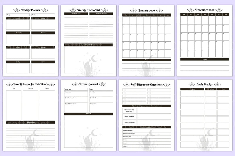 Witchcraft Tarot Workbook Guide - CraftNest - Digital Crafting and Art