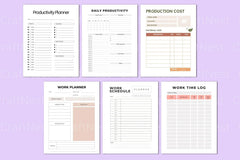 Productivity Work Planner - CraftNest - Digital Crafting and Art