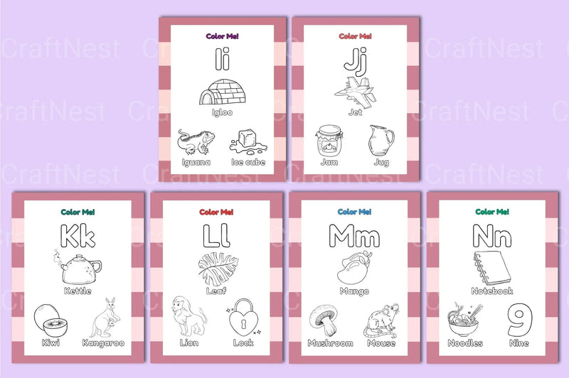 My ABC Coloring Booklet - CraftNest - Digital Crafting and Art