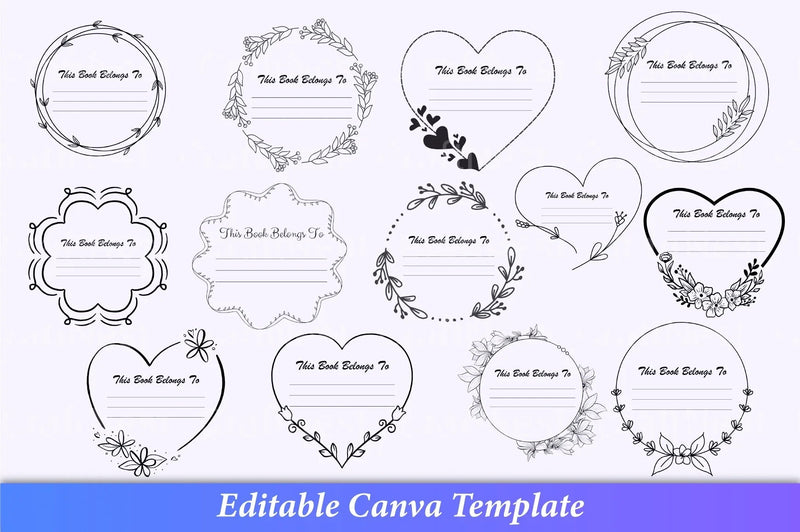 This Book Belongs To: Personalized Bookplate Design - CraftNest - Digital Crafting and Art
