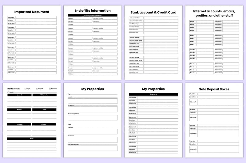 End of Life Planner Guide - CraftNest - Digital Crafting and Art