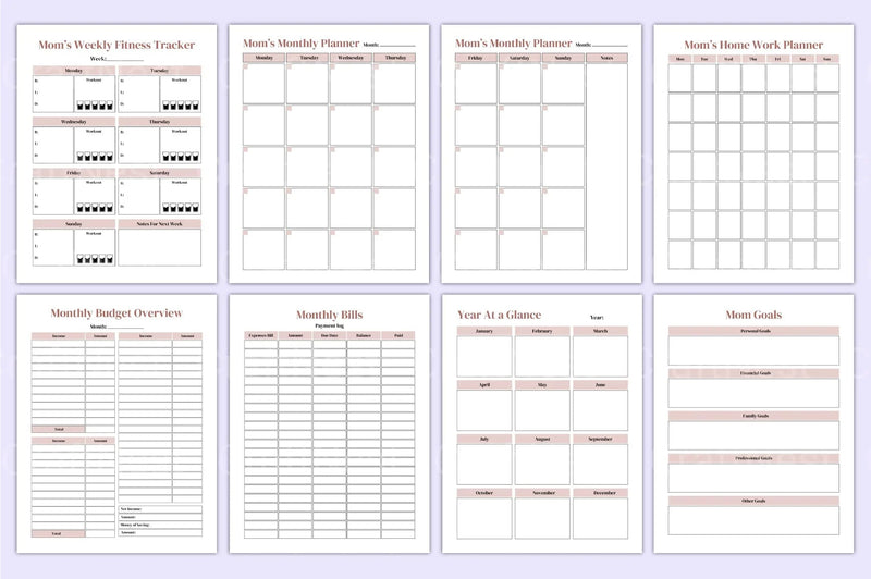 Mom Planner Canva Template - CraftNest - Digital Crafting and Art
