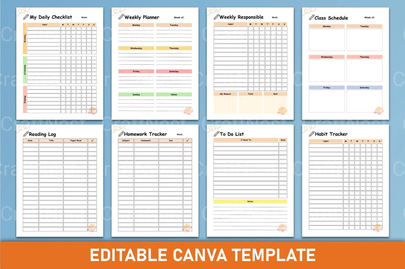 School Planner for Kids - CraftNest - Digital Crafting and Art