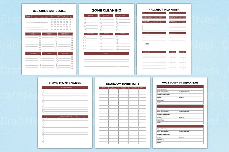 Home Maintenance Planner Guide - CraftNest - Digital Crafting and Art