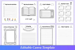 Gratitude Journal for Kids Canva Interior - CraftNest - Digital Crafting and Art