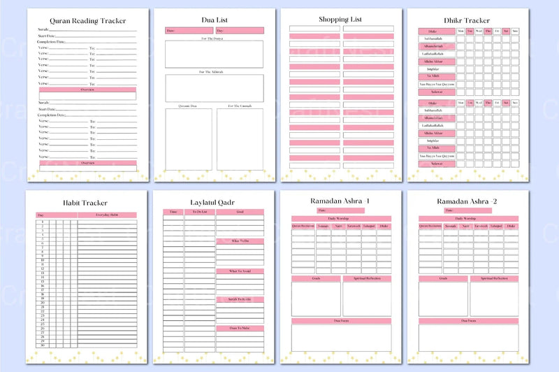 Ramadan Planner Template on Canva - CraftNest - Digital Crafting and Art