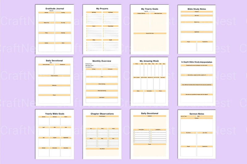 Prayer Devotional Planner for Spiritual Growth - CraftNest - Digital Crafting and Art