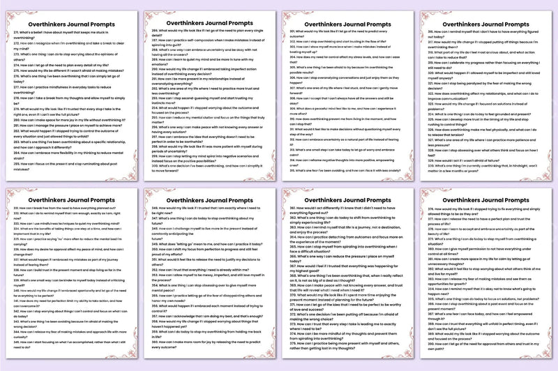 Overthinkers Prompts: Creative Inspiration Guide - CraftNest - Digital Crafting and Art