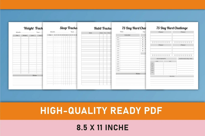 Day Hard Challenge Planner - Printable Planner - CraftNest - Digital Crafting and Art