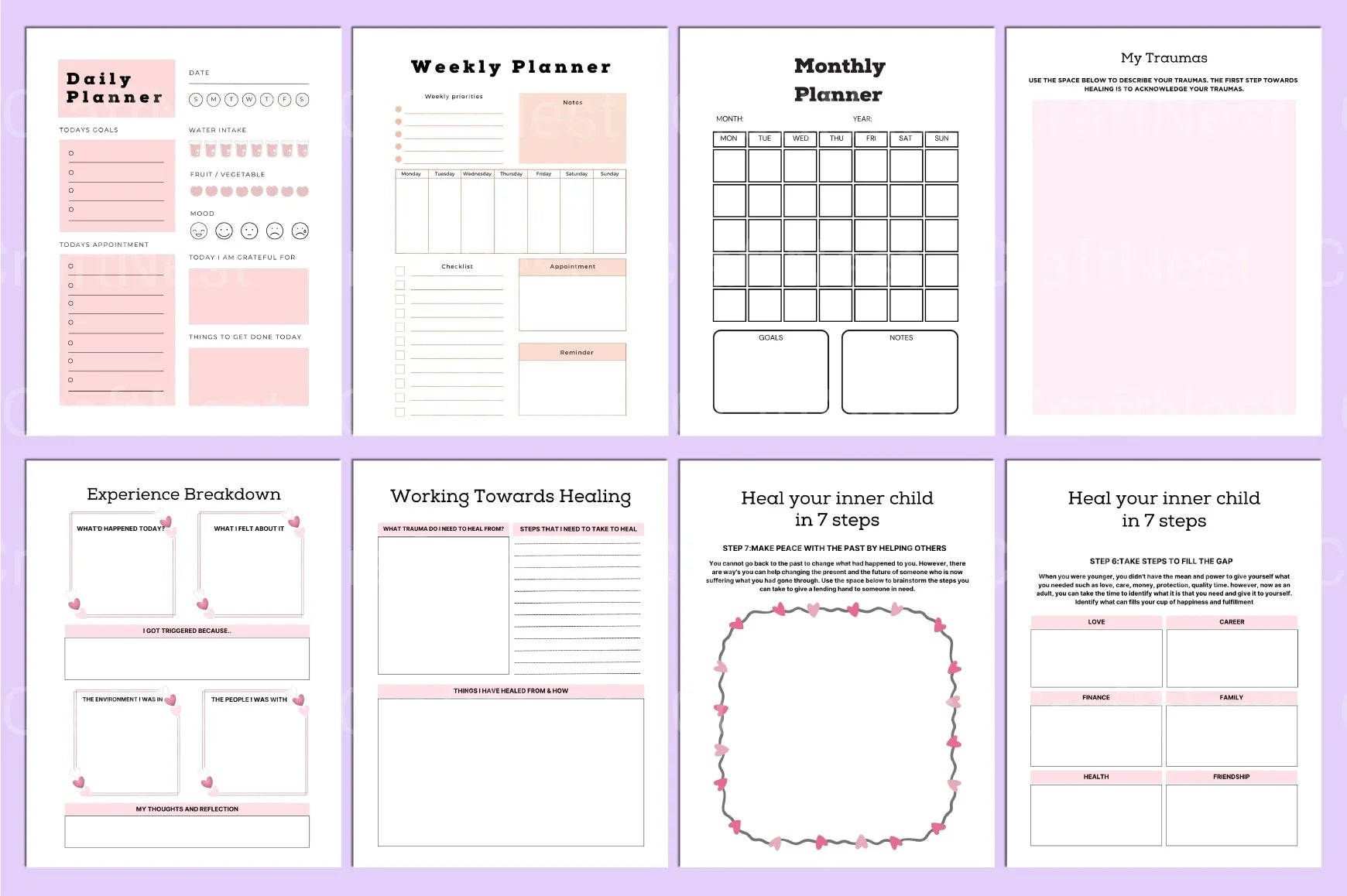PTSD Trauma Processing Workbook for Healing and Recovery - CraftNest - Digital Crafting and Art