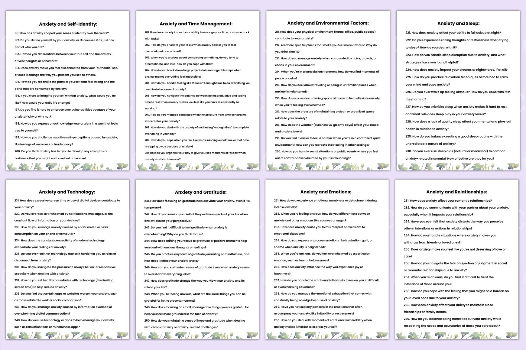 400 Deep Anxiety Prompts for Mindfulness - CraftNest - Digital Crafting and Art