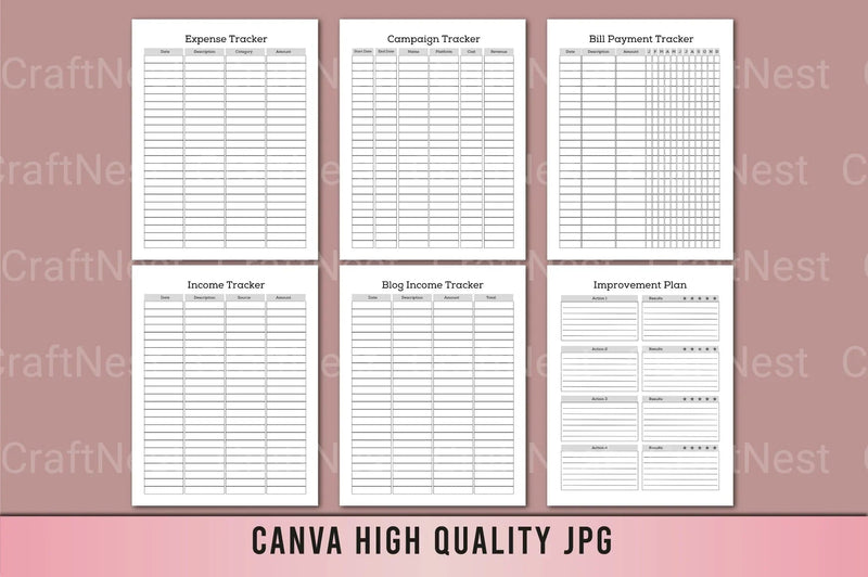 Social Media Planner Template - CraftNest - Digital Crafting and Art