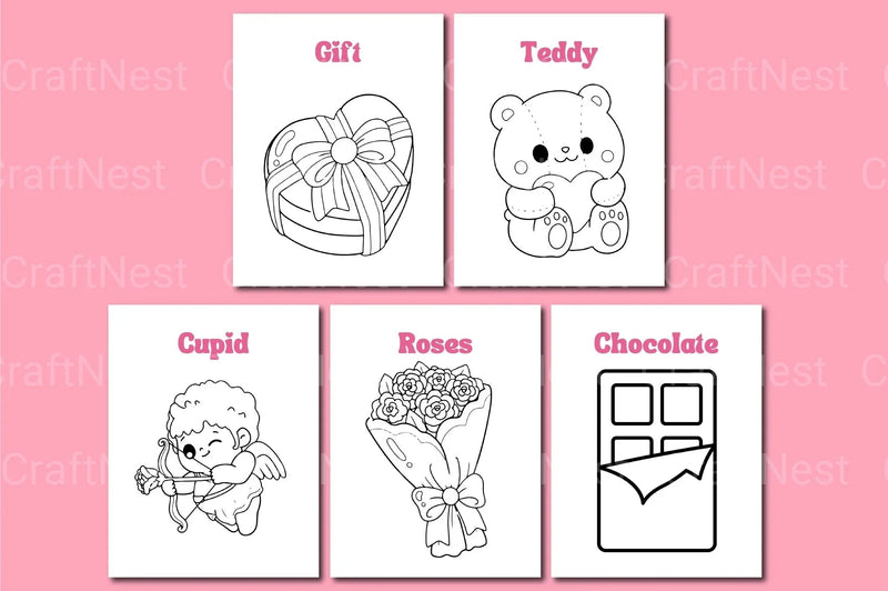 Valentine's Day Coloring Book for Kids - CraftNest - Digital Crafting and Art