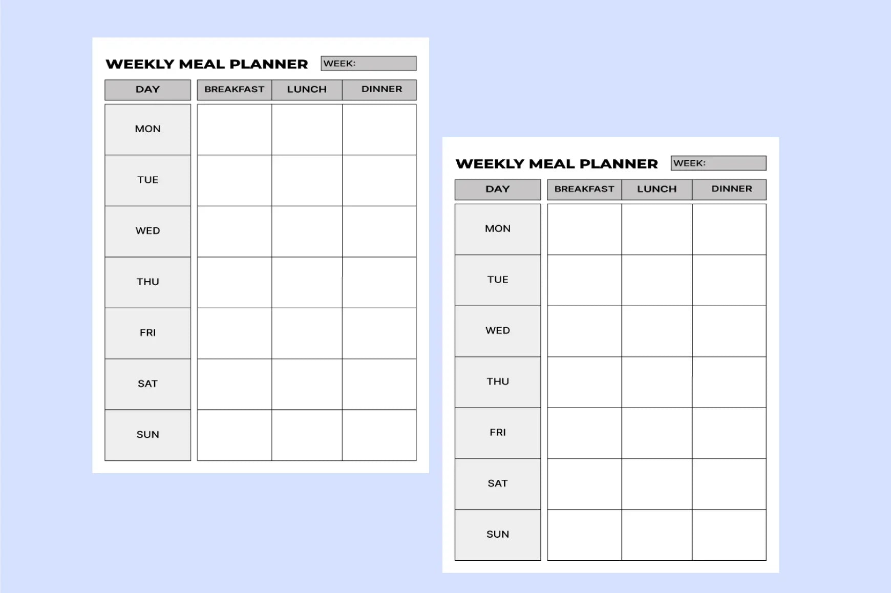 Weekly Meal Planner  Bundle - CraftNest - Digital Crafting and Art