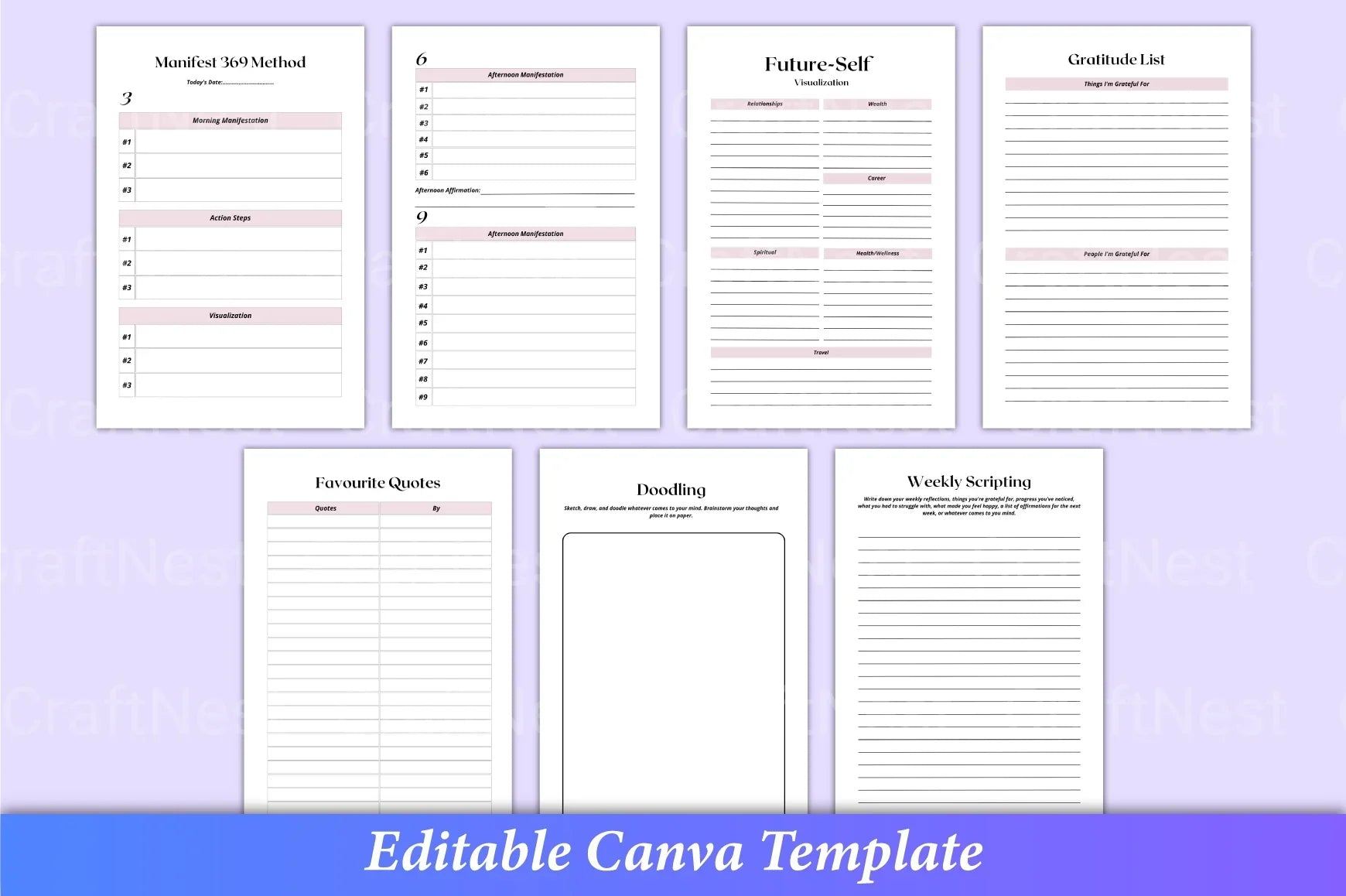 Manifestation Interior Design Canva Template - CraftNest - Digital Crafting and Art