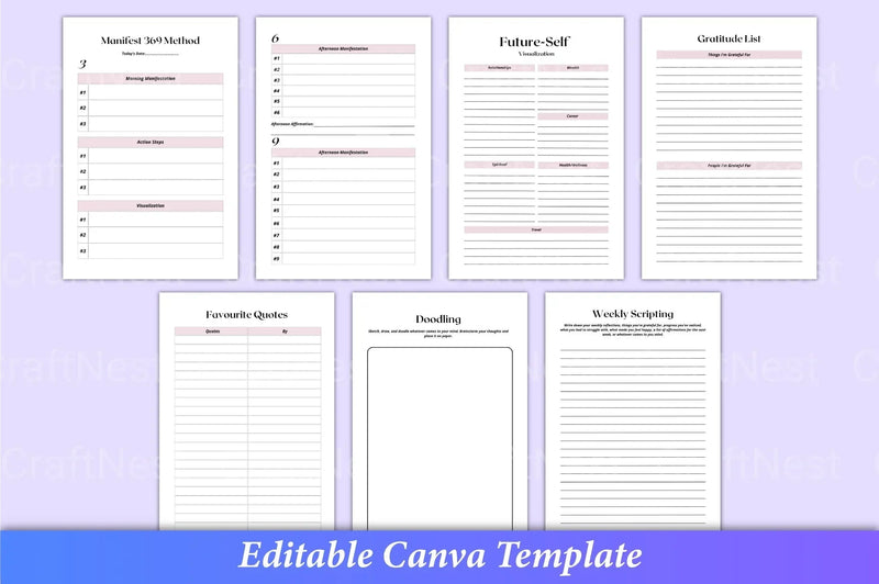 Manifestation Interior Design Canva Template - CraftNest - Digital Crafting and Art