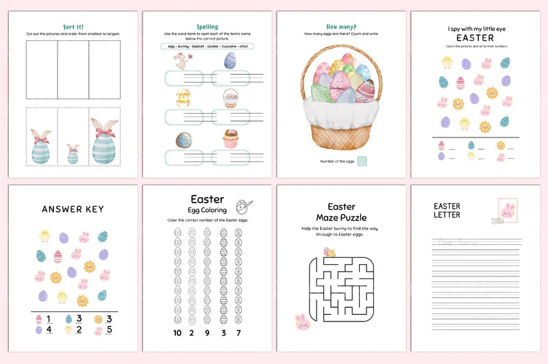 Easter Activity Book for Kids - CraftNest - Digital Crafting and Art