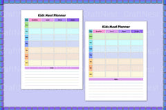Kids Meal Planner for Healthy Eating - CraftNest - Digital Crafting and Art