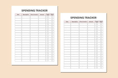 Spending Tracker Planner - CraftNest - Digital Crafting and Art