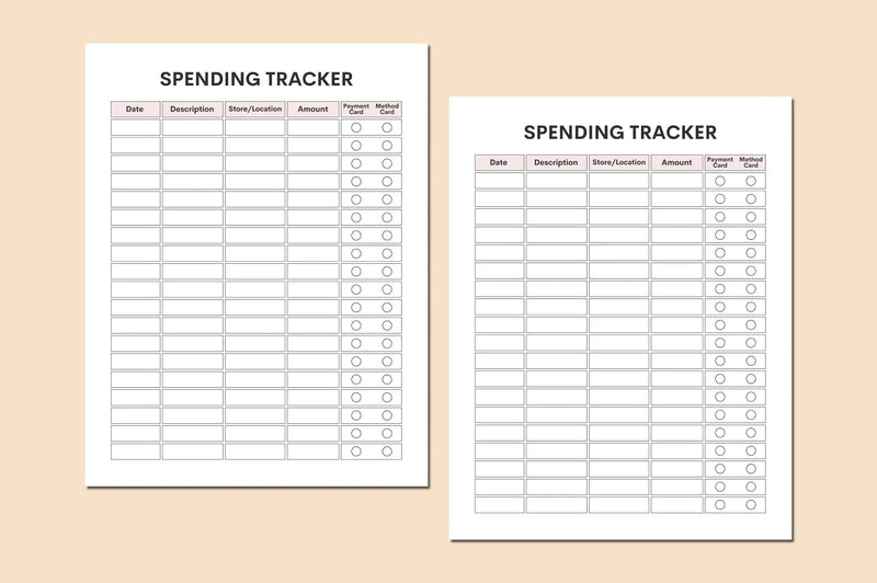 Spending Tracker Planner - CraftNest - Digital Crafting and Art