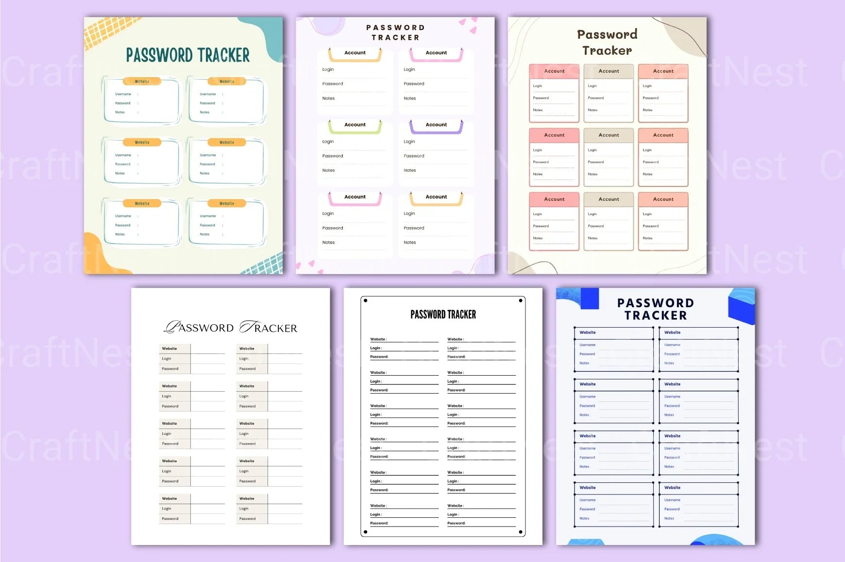 Password Tracker Tool - CraftNest - Digital Crafting and Art