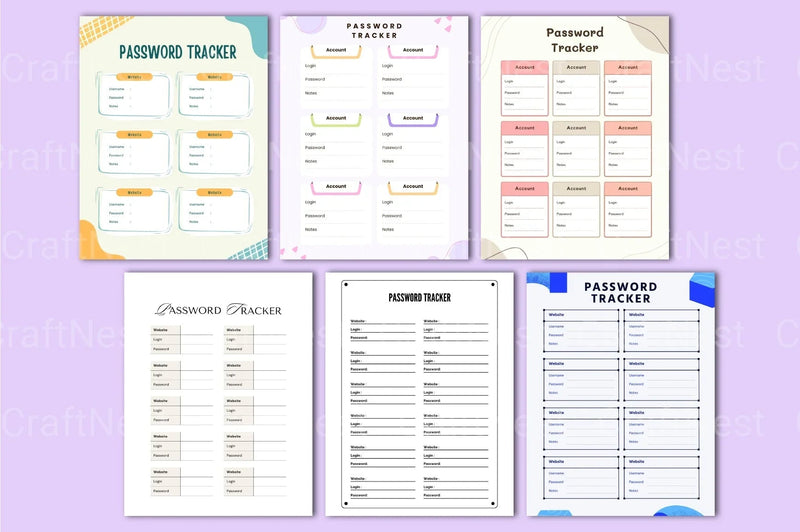 Password Tracker Tool - CraftNest - Digital Crafting and Art